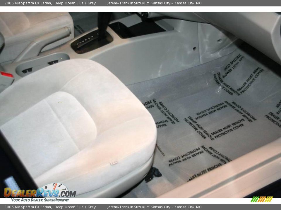 2006 Kia Spectra EX Sedan Deep Ocean Blue / Gray Photo #24