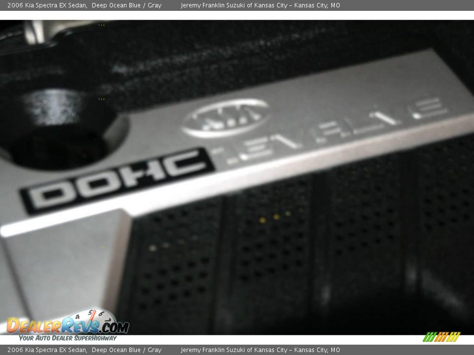 2006 Kia Spectra EX Sedan Deep Ocean Blue / Gray Photo #27
