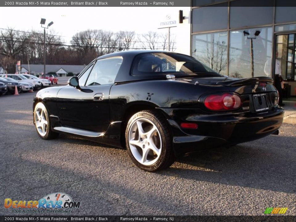 2003 Mazda MX-5 Miata Roadster Brilliant Black / Black Photo #6
