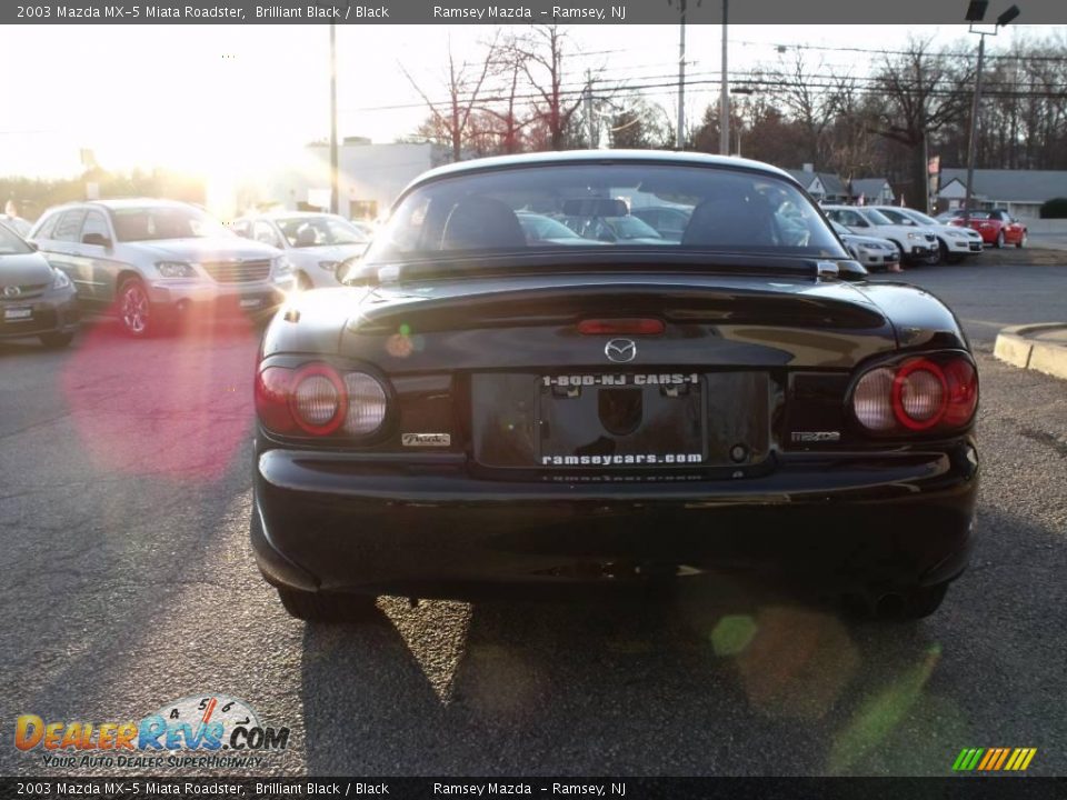 2003 Mazda MX-5 Miata Roadster Brilliant Black / Black Photo #7