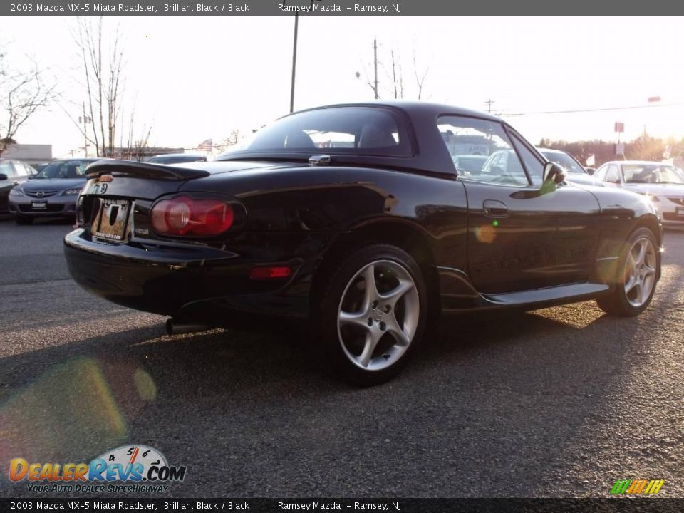 2003 Mazda MX-5 Miata Roadster Brilliant Black / Black Photo #8