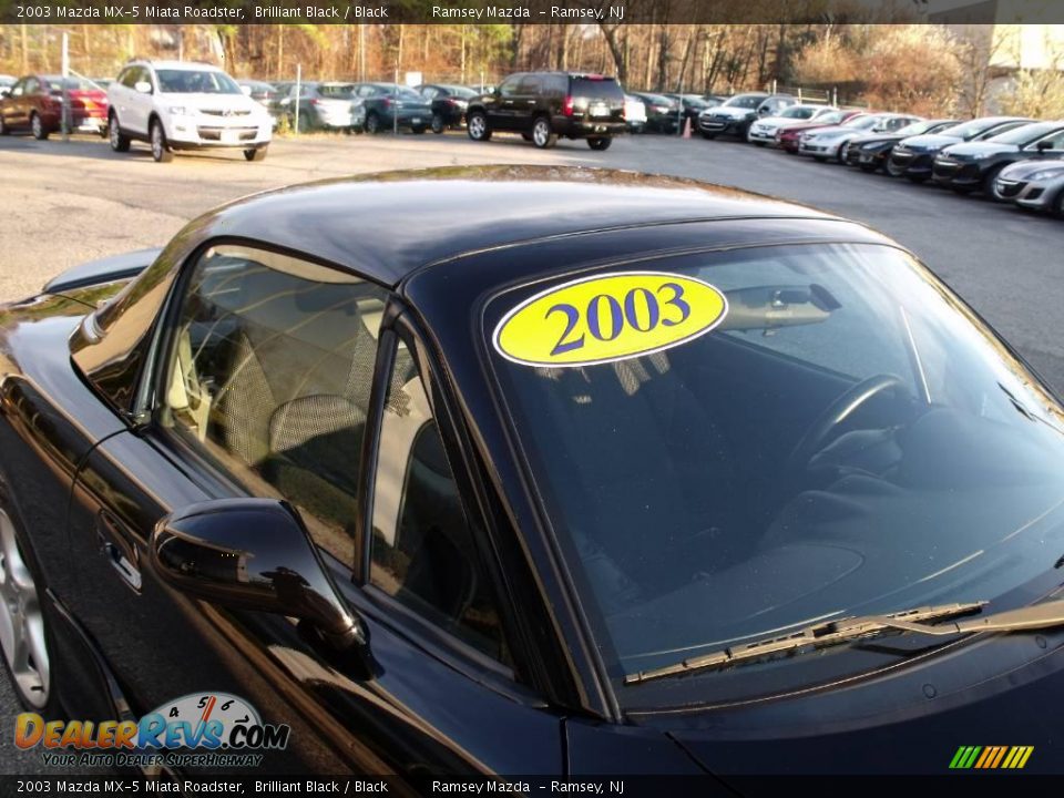 2003 Mazda MX-5 Miata Roadster Brilliant Black / Black Photo #10