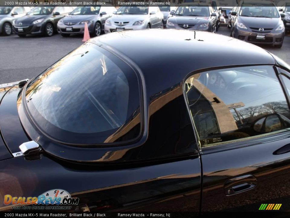 2003 Mazda MX-5 Miata Roadster Brilliant Black / Black Photo #21