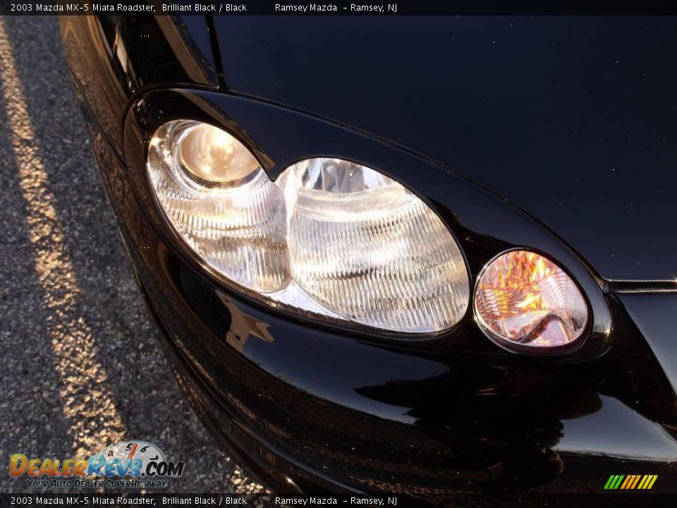 2003 Mazda MX-5 Miata Roadster Brilliant Black / Black Photo #23