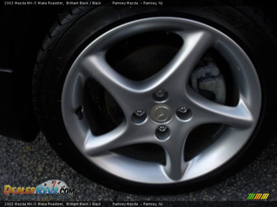 2003 Mazda MX-5 Miata Roadster Brilliant Black / Black Photo #26