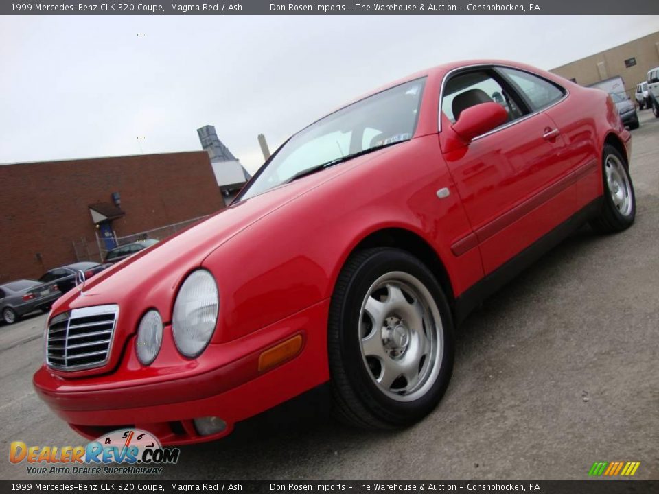 1999 Mercedes-Benz CLK 320 Coupe Magma Red / Ash Photo #2