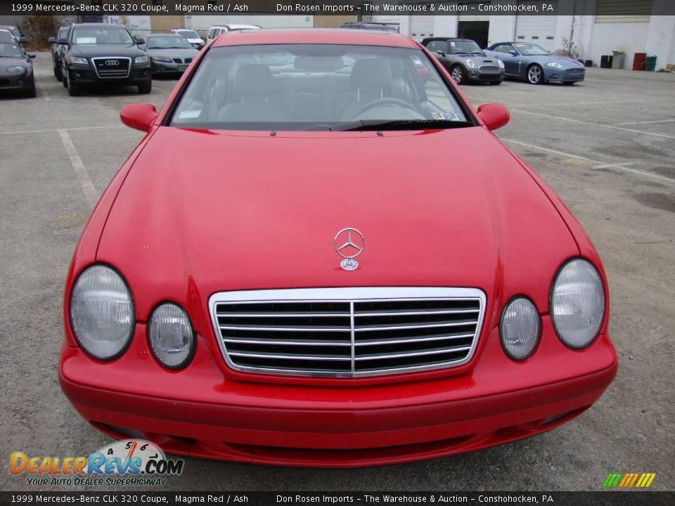 1999 Mercedes-Benz CLK 320 Coupe Magma Red / Ash Photo #3
