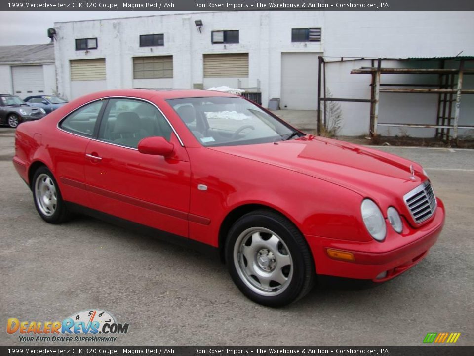 1999 Mercedes-Benz CLK 320 Coupe Magma Red / Ash Photo #5
