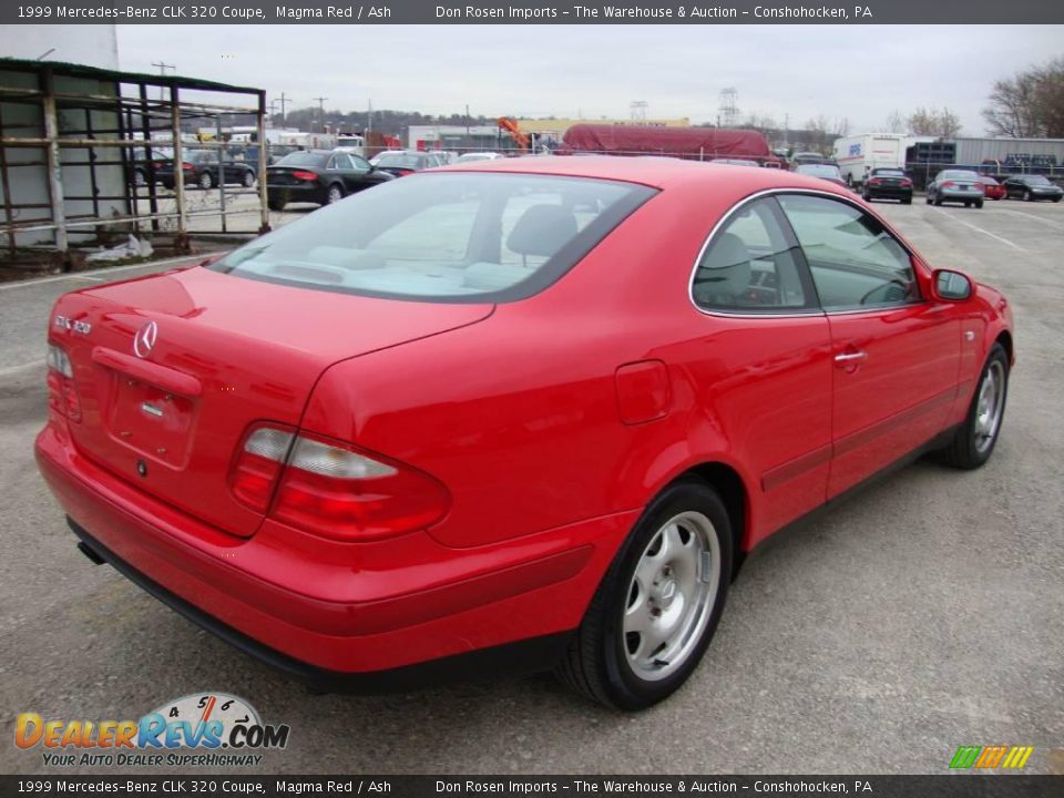 1999 Mercedes-Benz CLK 320 Coupe Magma Red / Ash Photo #7