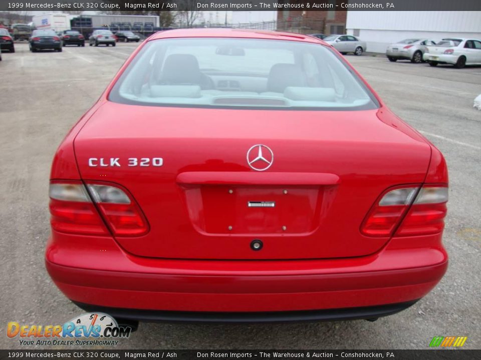 1999 Mercedes-Benz CLK 320 Coupe Magma Red / Ash Photo #8