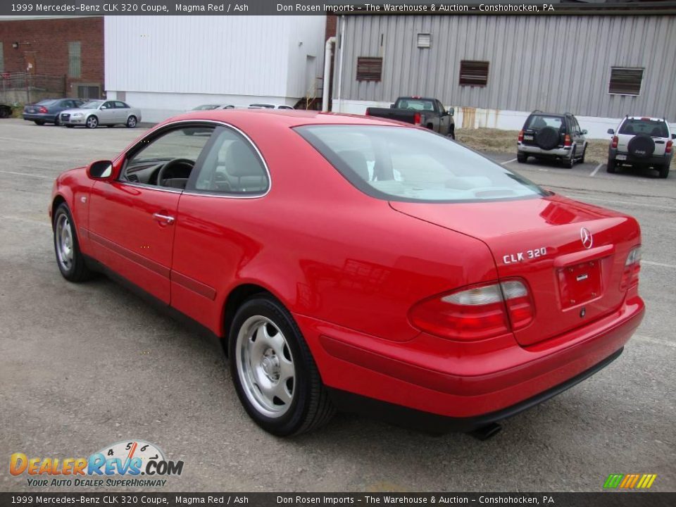 1999 Mercedes-Benz CLK 320 Coupe Magma Red / Ash Photo #9