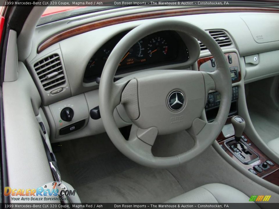 1999 Mercedes-Benz CLK 320 Coupe Magma Red / Ash Photo #11