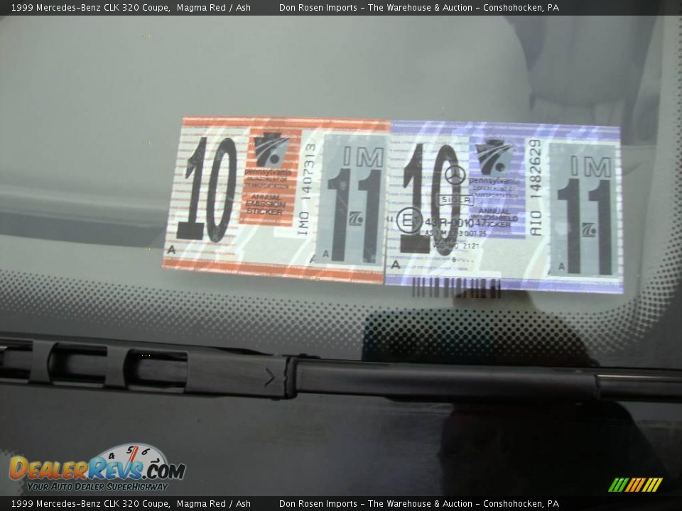 1999 Mercedes-Benz CLK 320 Coupe Magma Red / Ash Photo #28