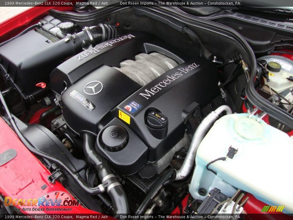 1999 Mercedes-Benz CLK 320 Coupe Magma Red / Ash Photo #30
