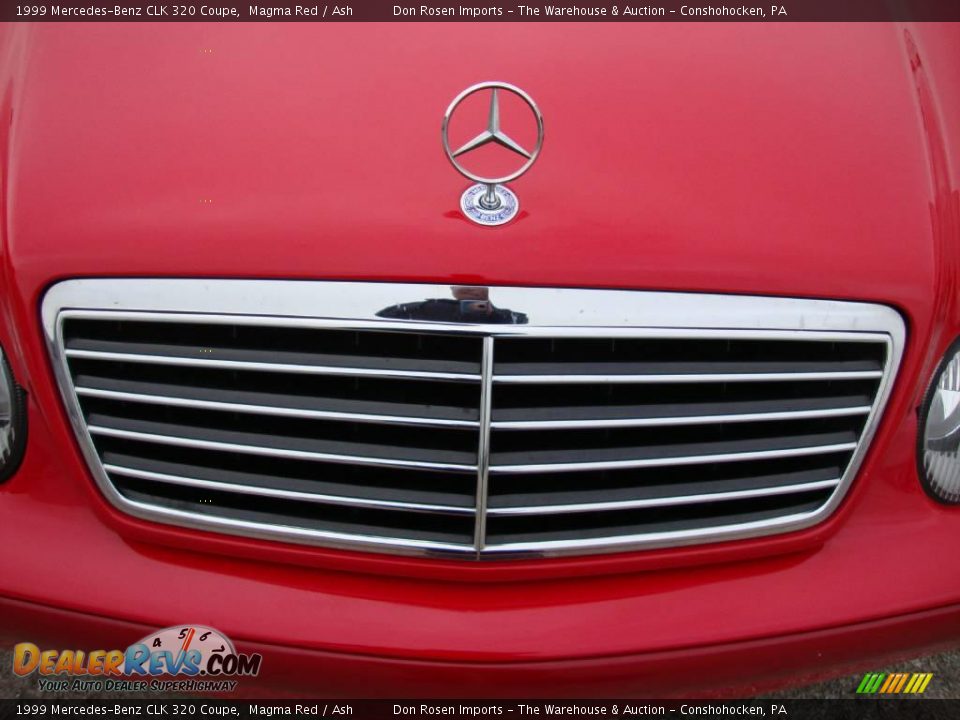 1999 Mercedes-Benz CLK 320 Coupe Magma Red / Ash Photo #31