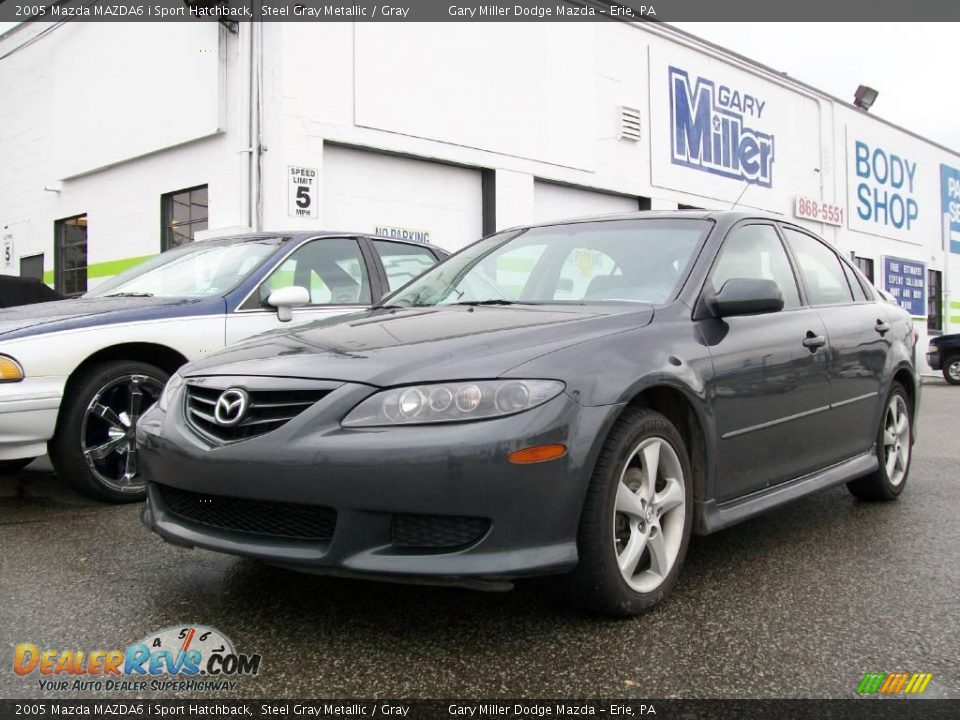 2005 Mazda MAZDA6 i Sport Hatchback Steel Gray Metallic / Gray Photo #1