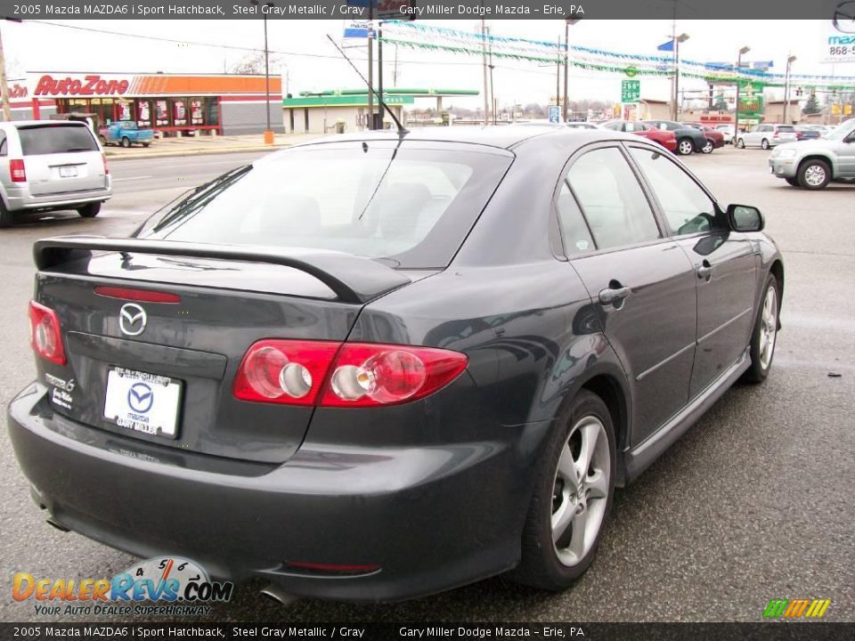 2005 Mazda MAZDA6 i Sport Hatchback Steel Gray Metallic / Gray Photo #6