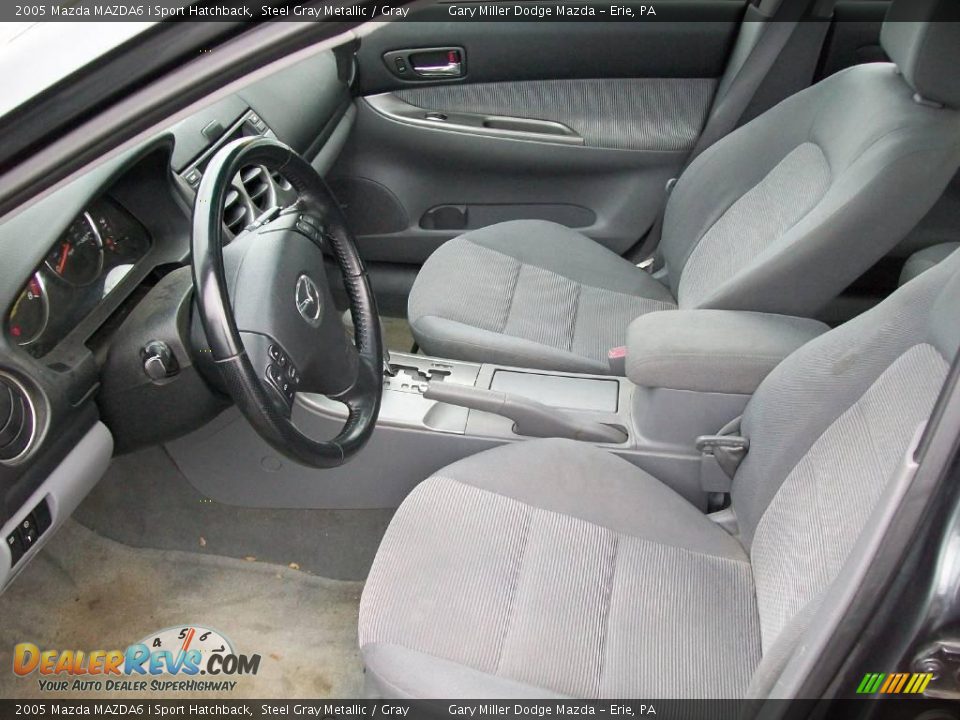 2005 Mazda MAZDA6 i Sport Hatchback Steel Gray Metallic / Gray Photo #12