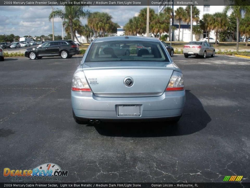2009 Mercury Sable Premier Sedan Light Ice Blue Metallic / Medium Dark Flint/Light Stone Photo #4