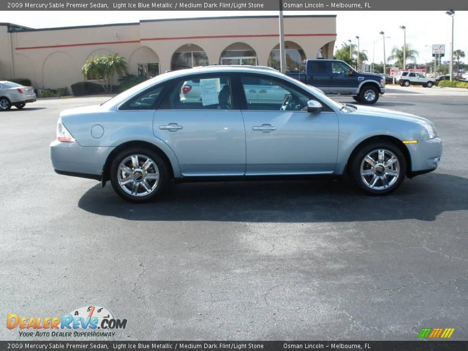 2009 Mercury Sable Premier Sedan Light Ice Blue Metallic / Medium Dark Flint/Light Stone Photo #5