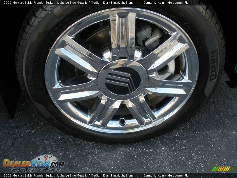 2009 Mercury Sable Premier Sedan Light Ice Blue Metallic / Medium Dark Flint/Light Stone Photo #6