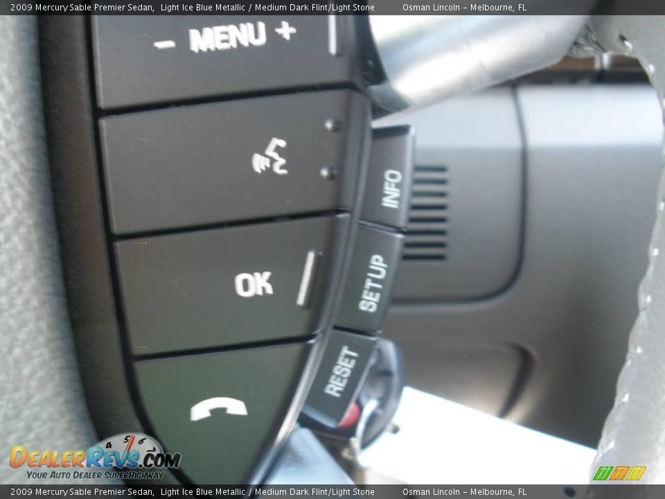 2009 Mercury Sable Premier Sedan Light Ice Blue Metallic / Medium Dark Flint/Light Stone Photo #16
