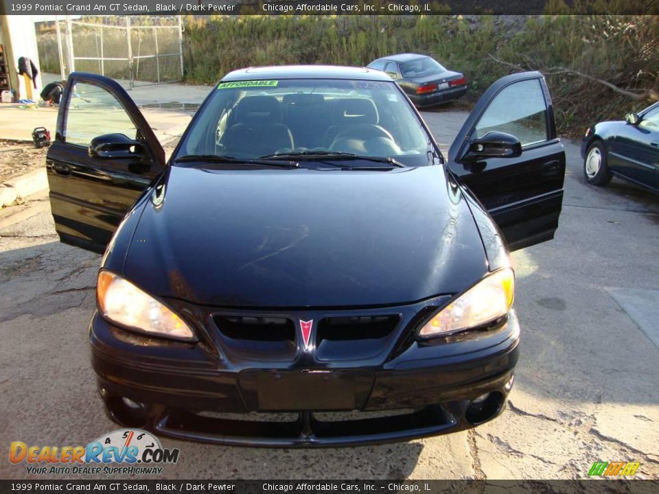 1999 Pontiac Grand Am GT Sedan Black / Dark Pewter Photo #1