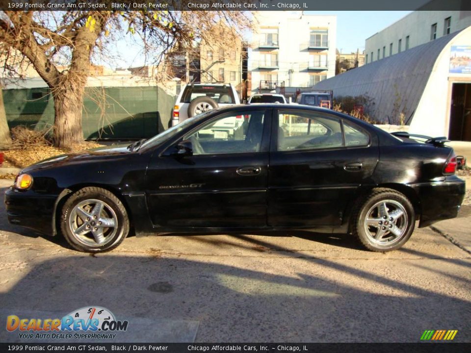 1999 Pontiac Grand Am GT Sedan Black / Dark Pewter Photo #5