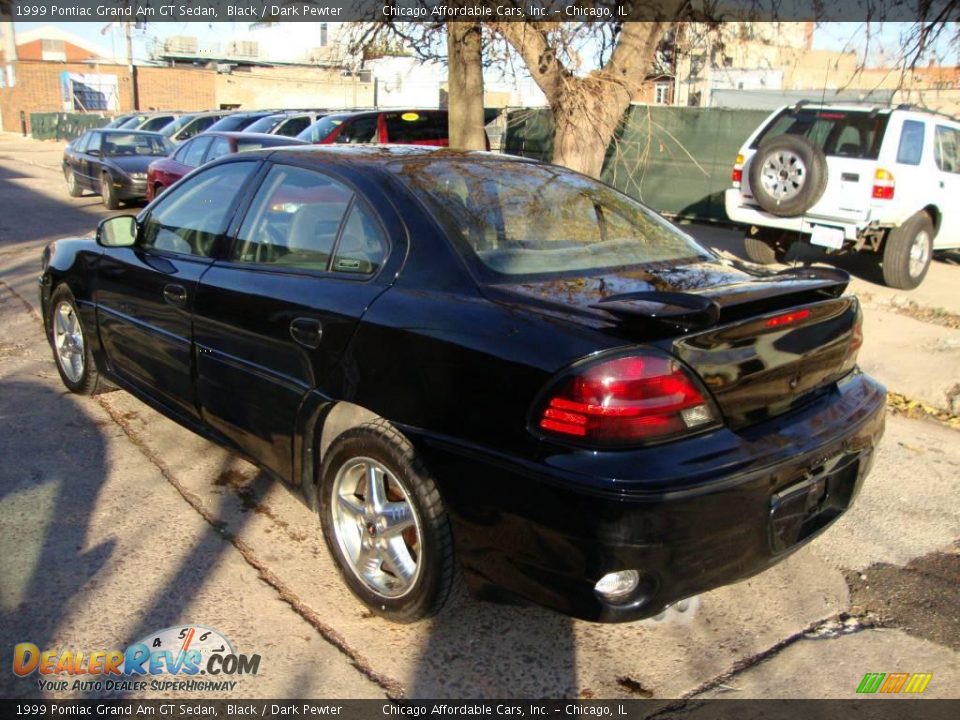 1999 Pontiac Grand Am GT Sedan Black / Dark Pewter Photo #6