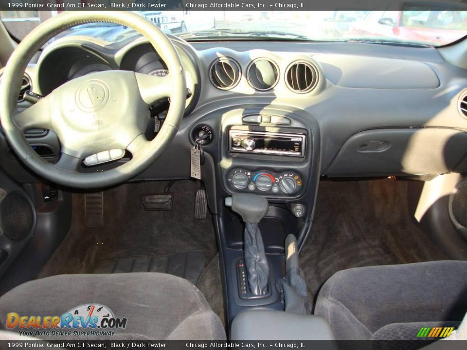 1999 Pontiac Grand Am GT Sedan Black / Dark Pewter Photo #7