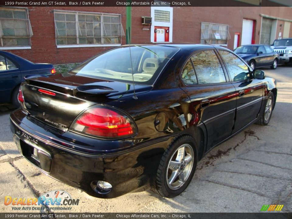 1999 Pontiac Grand Am GT Sedan Black / Dark Pewter Photo #8