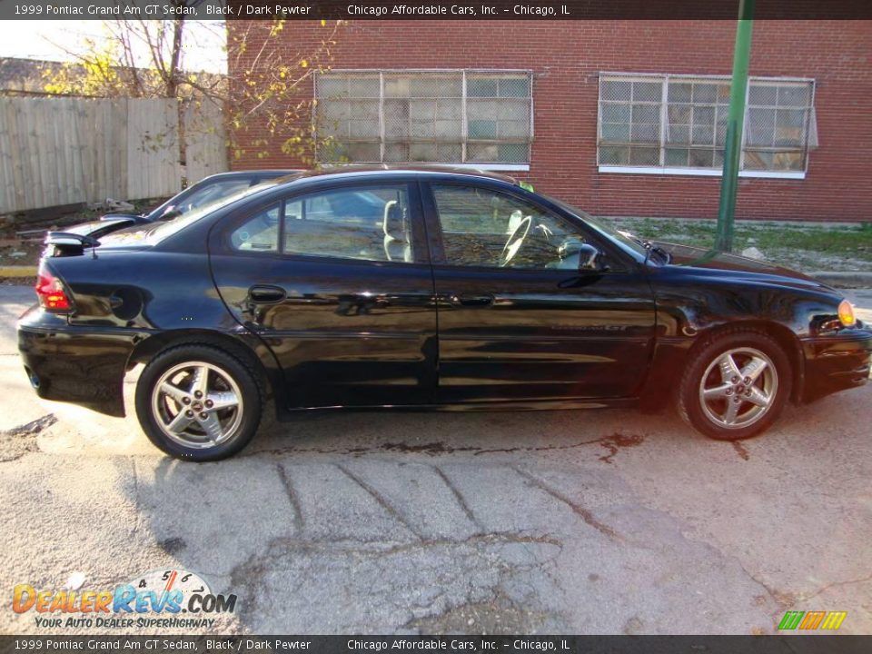 1999 Pontiac Grand Am GT Sedan Black / Dark Pewter Photo #9