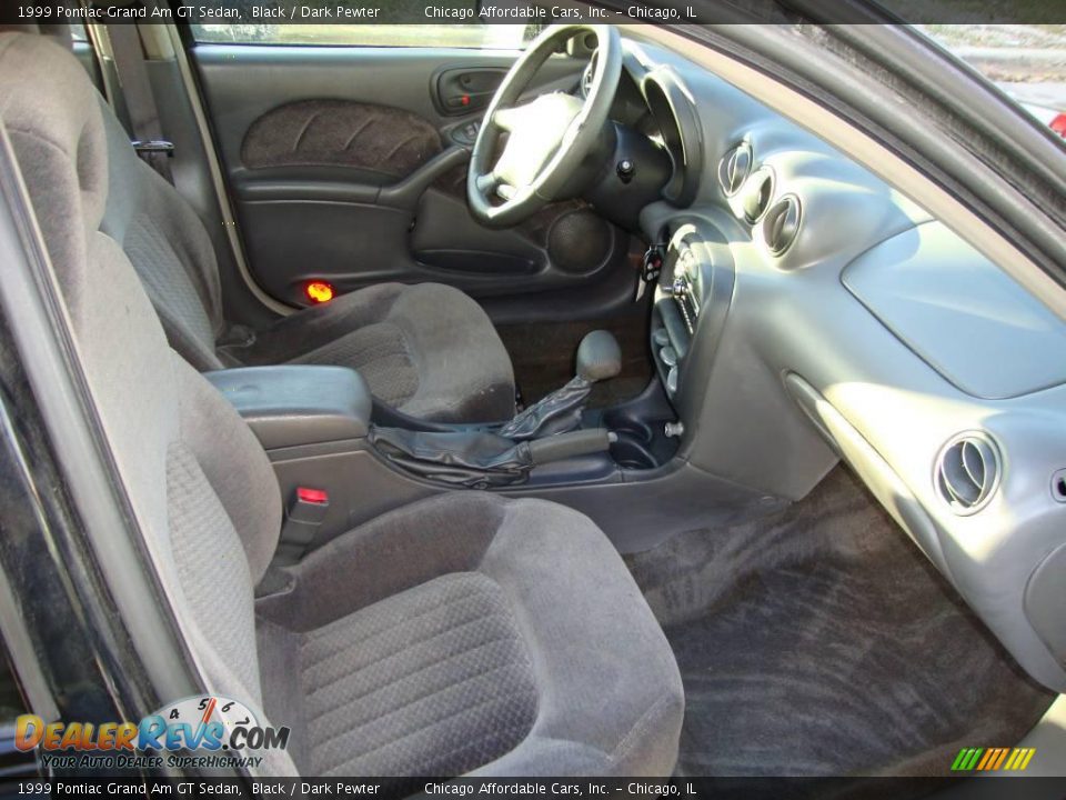 1999 Pontiac Grand Am GT Sedan Black / Dark Pewter Photo #11
