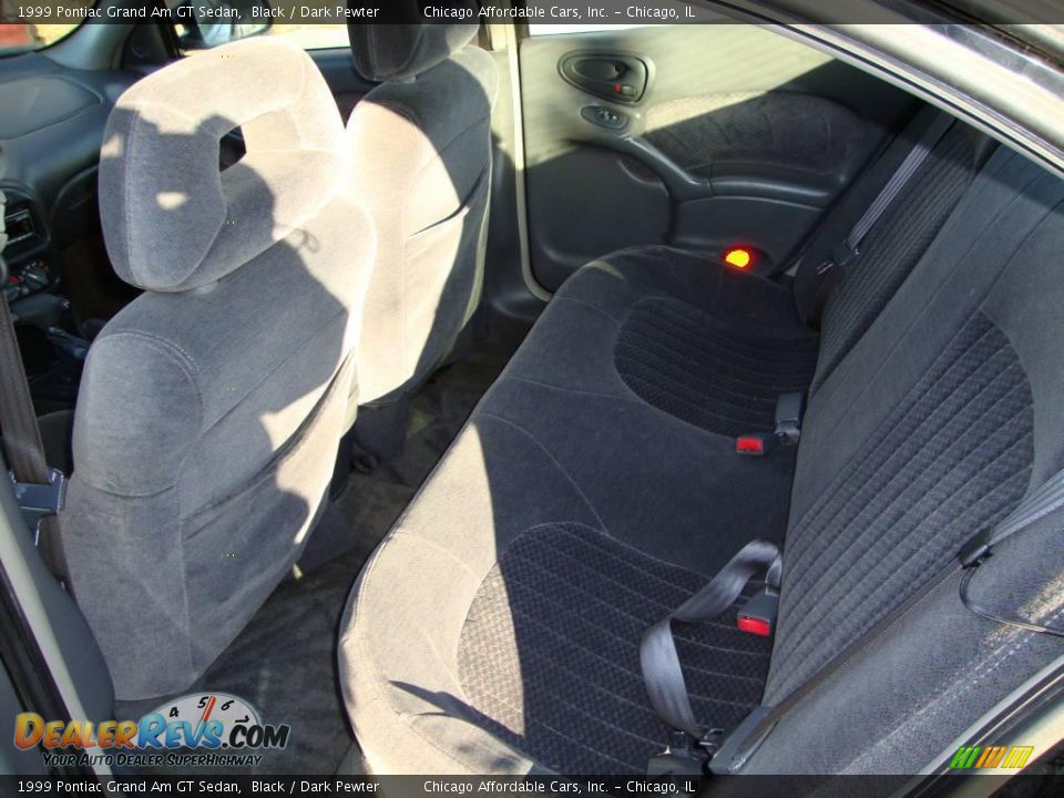 1999 Pontiac Grand Am GT Sedan Black / Dark Pewter Photo #12