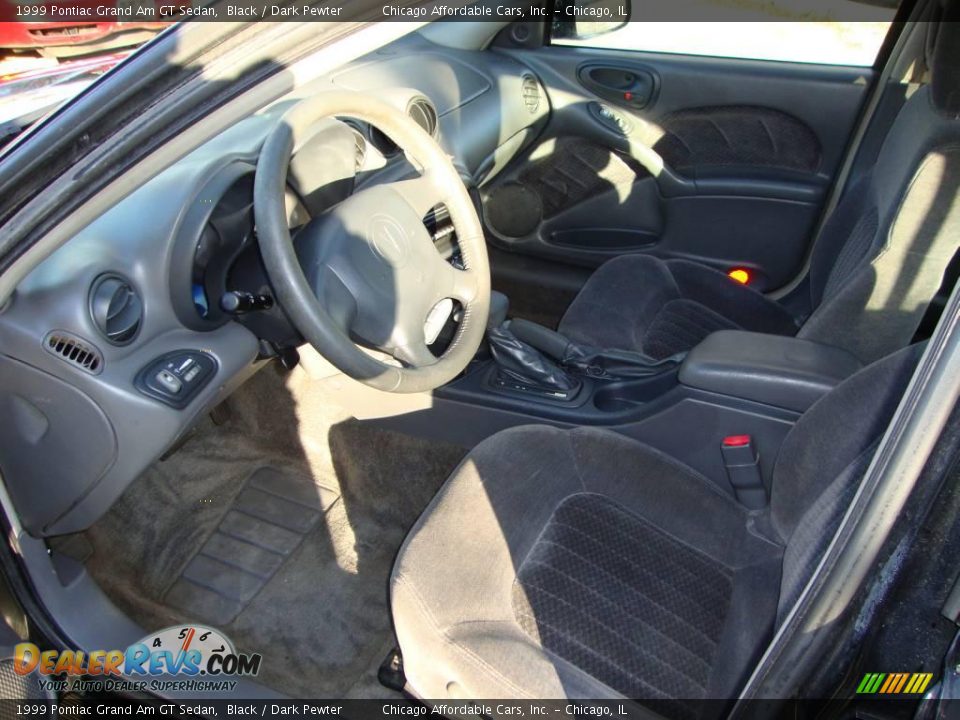 1999 Pontiac Grand Am GT Sedan Black / Dark Pewter Photo #13