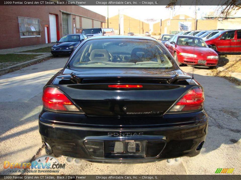 1999 Pontiac Grand Am GT Sedan Black / Dark Pewter Photo #14