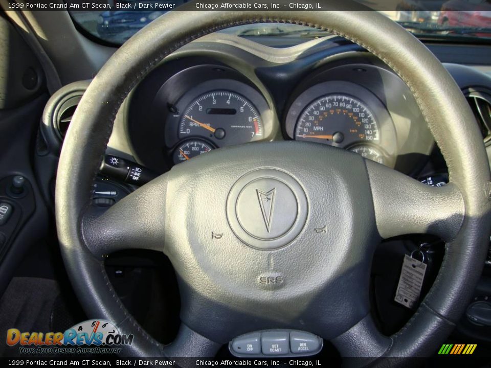 1999 Pontiac Grand Am GT Sedan Black / Dark Pewter Photo #15
