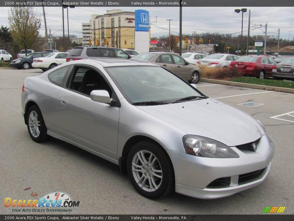 2006 Acura RSX Sports Coupe Alabaster Silver Metallic / Ebony Photo #7