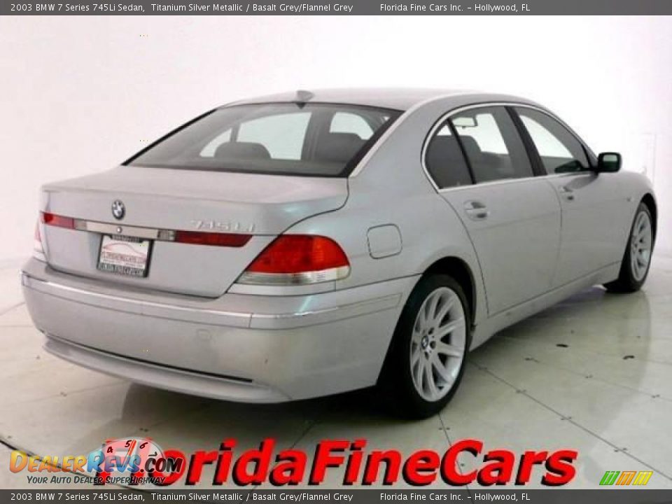 2003 BMW 7 Series 745Li Sedan Titanium Silver Metallic / Basalt Grey/Flannel Grey Photo #2