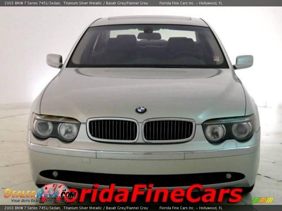 2003 BMW 7 Series 745Li Sedan Titanium Silver Metallic / Basalt Grey/Flannel Grey Photo #5