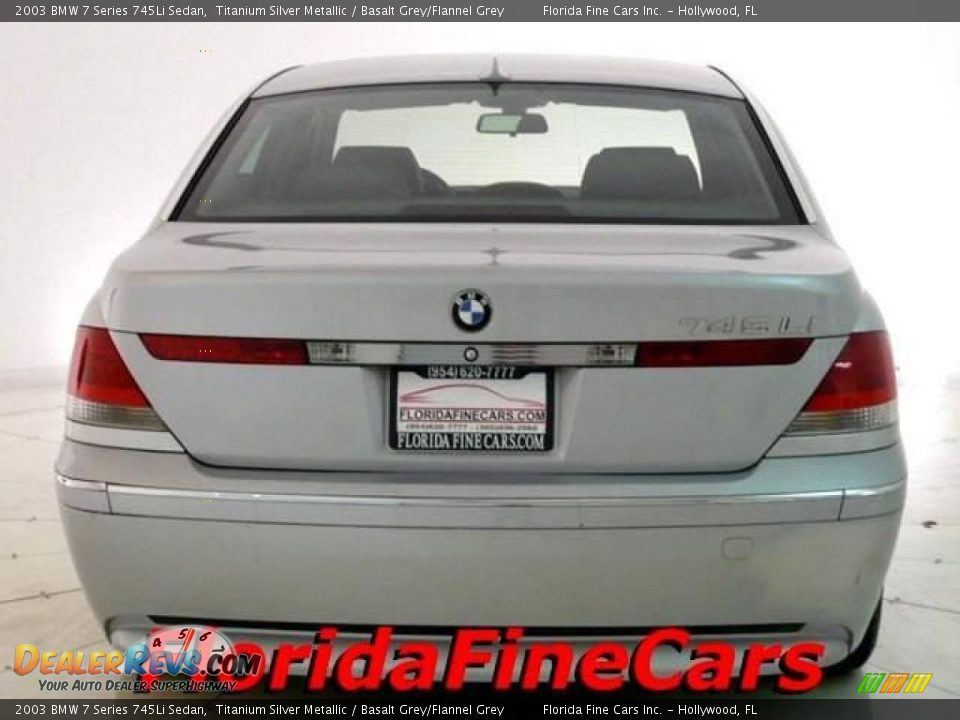 2003 BMW 7 Series 745Li Sedan Titanium Silver Metallic / Basalt Grey/Flannel Grey Photo #6