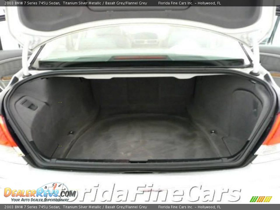 2003 BMW 7 Series 745Li Sedan Titanium Silver Metallic / Basalt Grey/Flannel Grey Photo #10