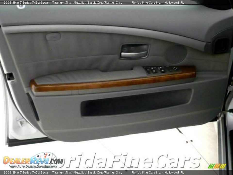 2003 BMW 7 Series 745Li Sedan Titanium Silver Metallic / Basalt Grey/Flannel Grey Photo #11