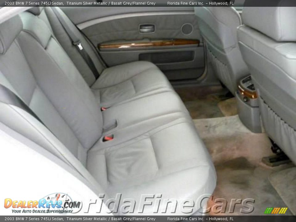 2003 BMW 7 Series 745Li Sedan Titanium Silver Metallic / Basalt Grey/Flannel Grey Photo #14