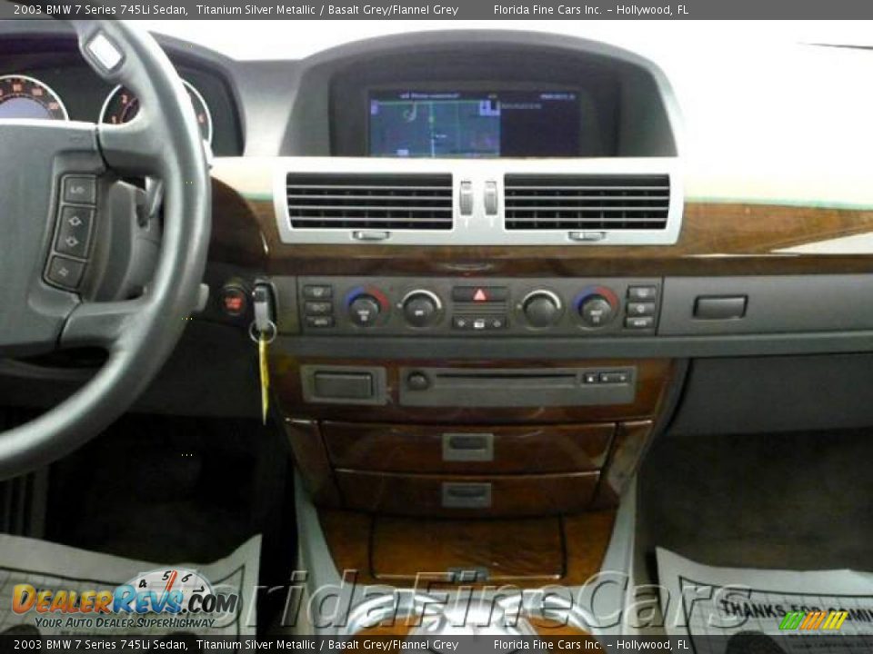 2003 BMW 7 Series 745Li Sedan Titanium Silver Metallic / Basalt Grey/Flannel Grey Photo #16