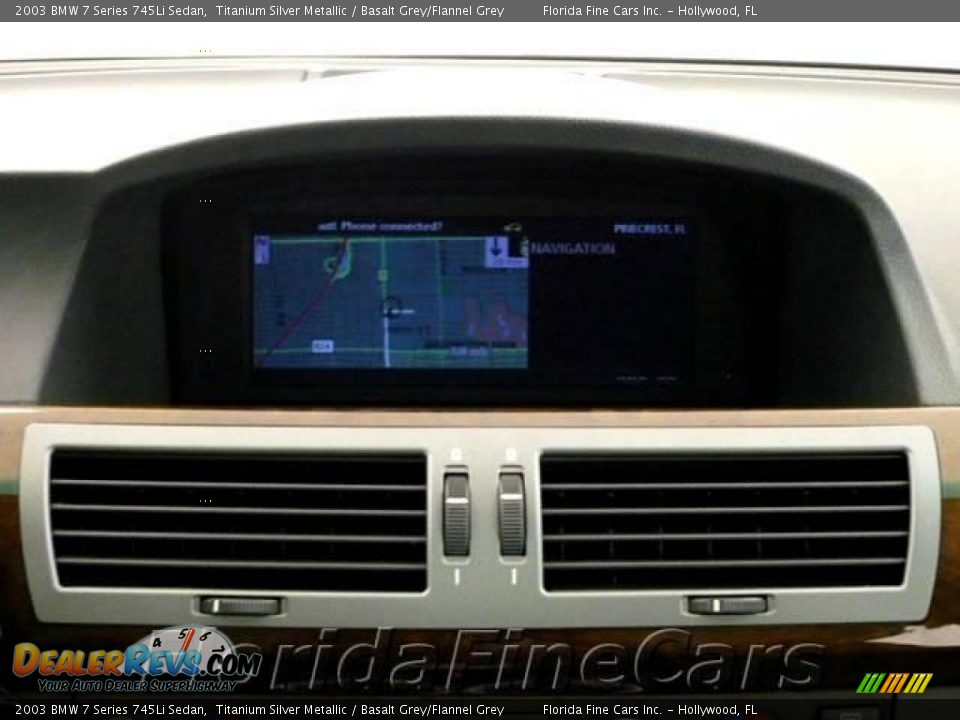 2003 BMW 7 Series 745Li Sedan Titanium Silver Metallic / Basalt Grey/Flannel Grey Photo #17