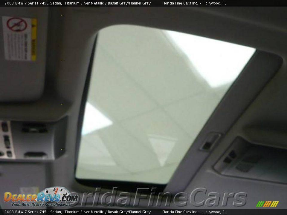 2003 BMW 7 Series 745Li Sedan Titanium Silver Metallic / Basalt Grey/Flannel Grey Photo #19