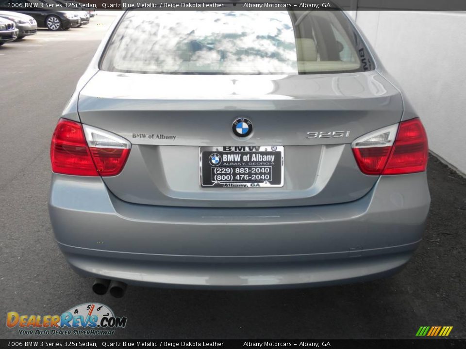 2006 BMW 3 Series 325i Sedan Quartz Blue Metallic / Beige Dakota Leather Photo #4