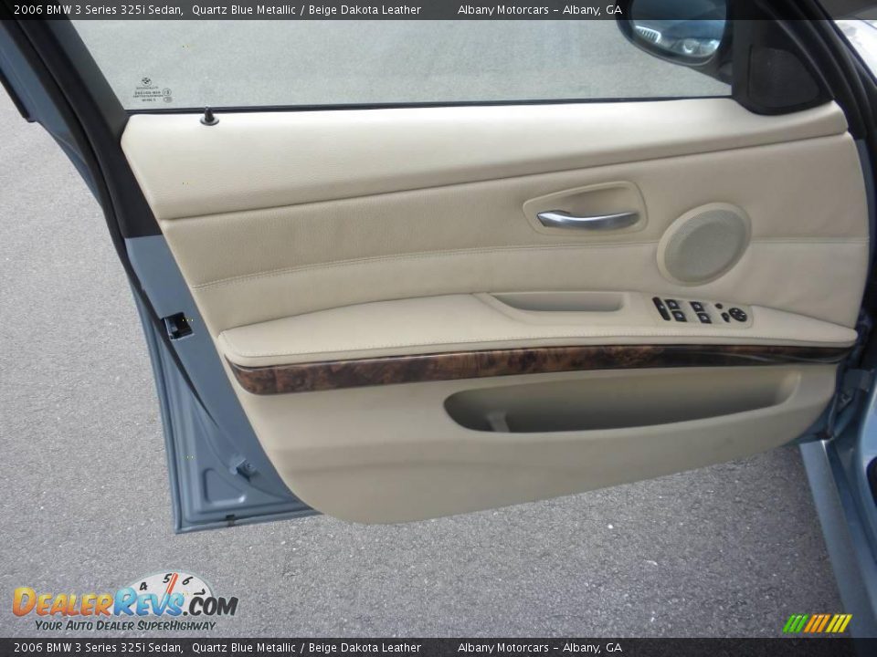 2006 BMW 3 Series 325i Sedan Quartz Blue Metallic / Beige Dakota Leather Photo #7