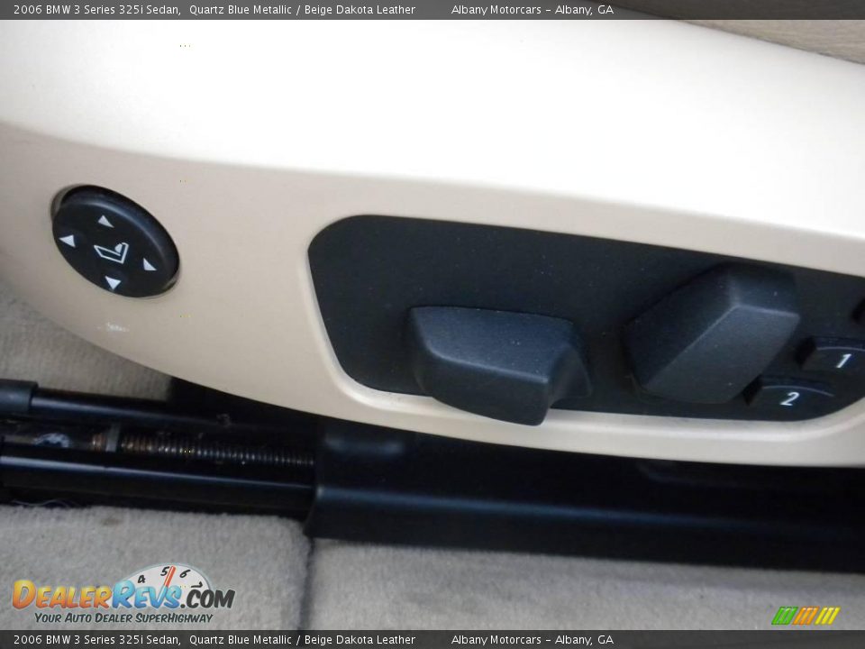 2006 BMW 3 Series 325i Sedan Quartz Blue Metallic / Beige Dakota Leather Photo #8